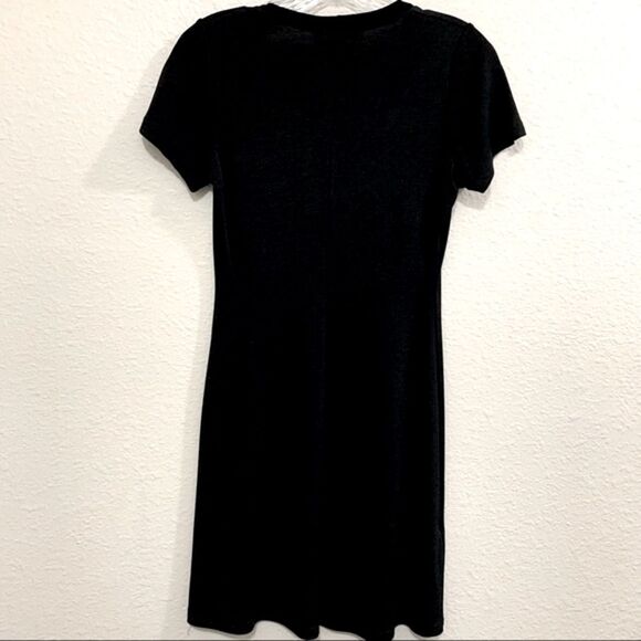 MARIAN & MARAL DRESS WOMEN M BLACK VELVET TRIM SCOOP NECK STRETCH A LINE. - Picture 5 of 10